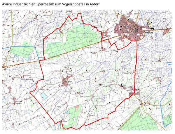 Vogelgrippe Sperrbezirk Ardorf